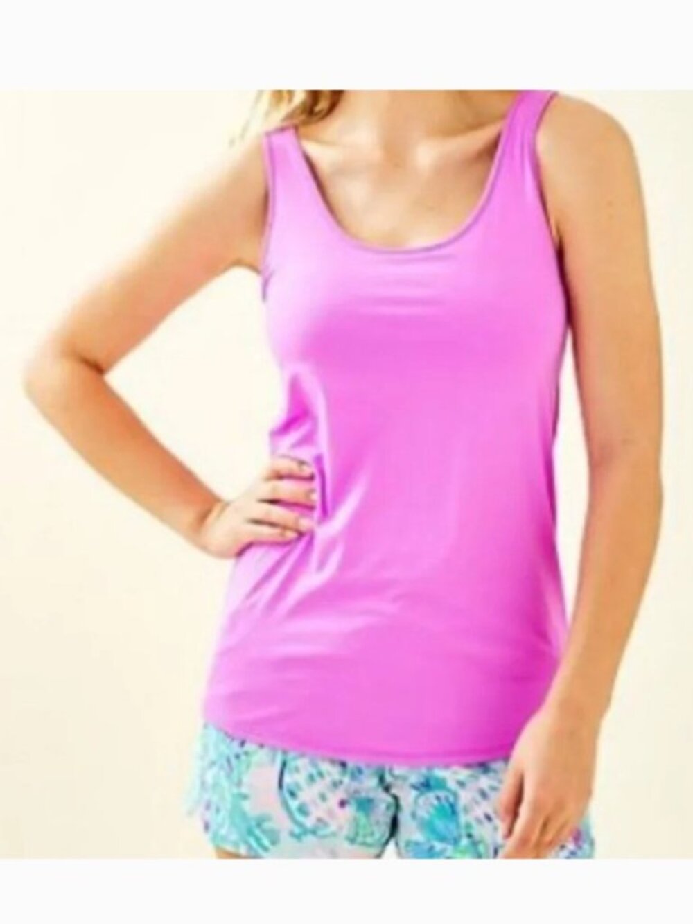 Lilly Pulitzer Luxletic Sunray Bra Tank Top Purple Quartz Small